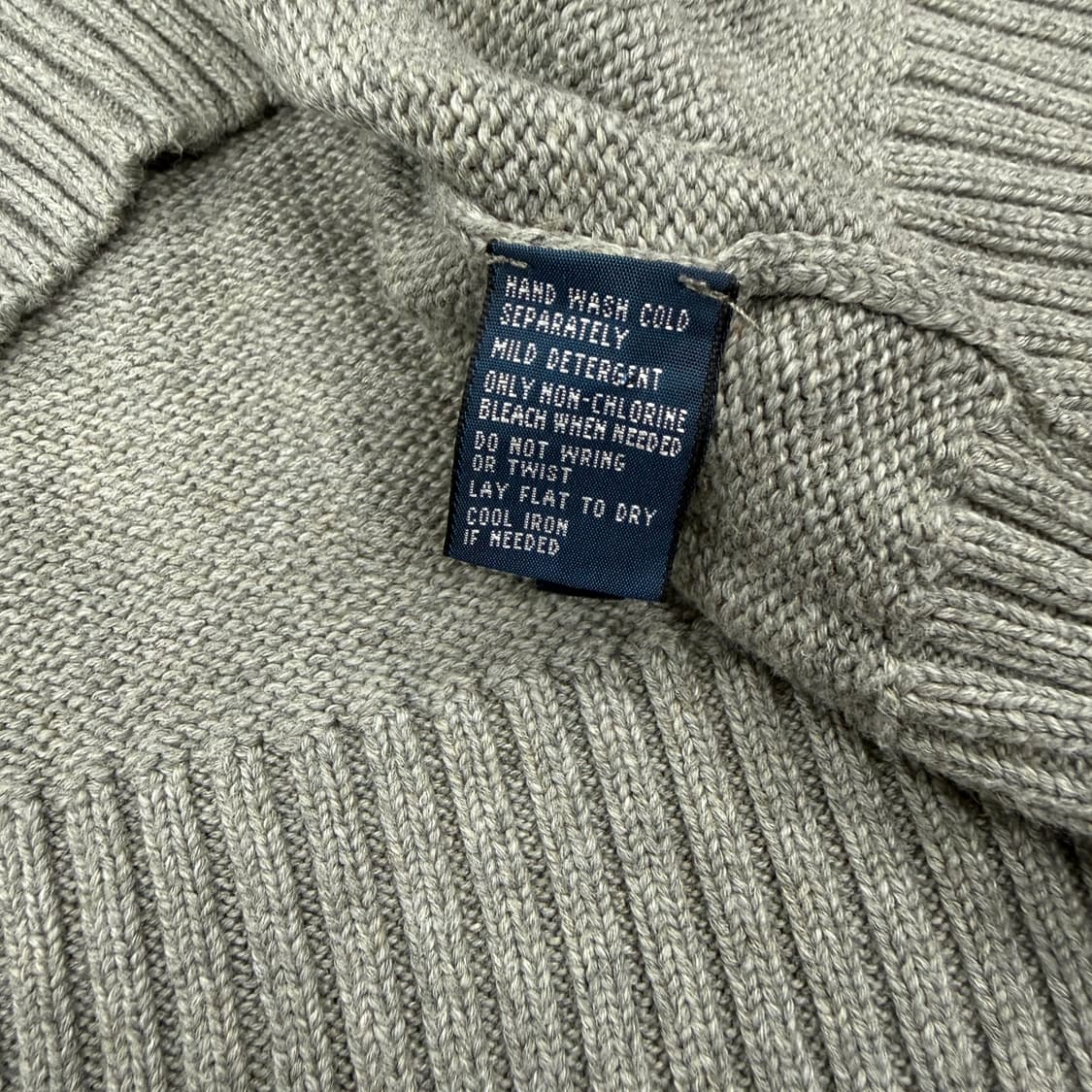 (XL)00s 폴로 랄프로렌 코튼 하프집업 니트(그레이) 상품이미지3