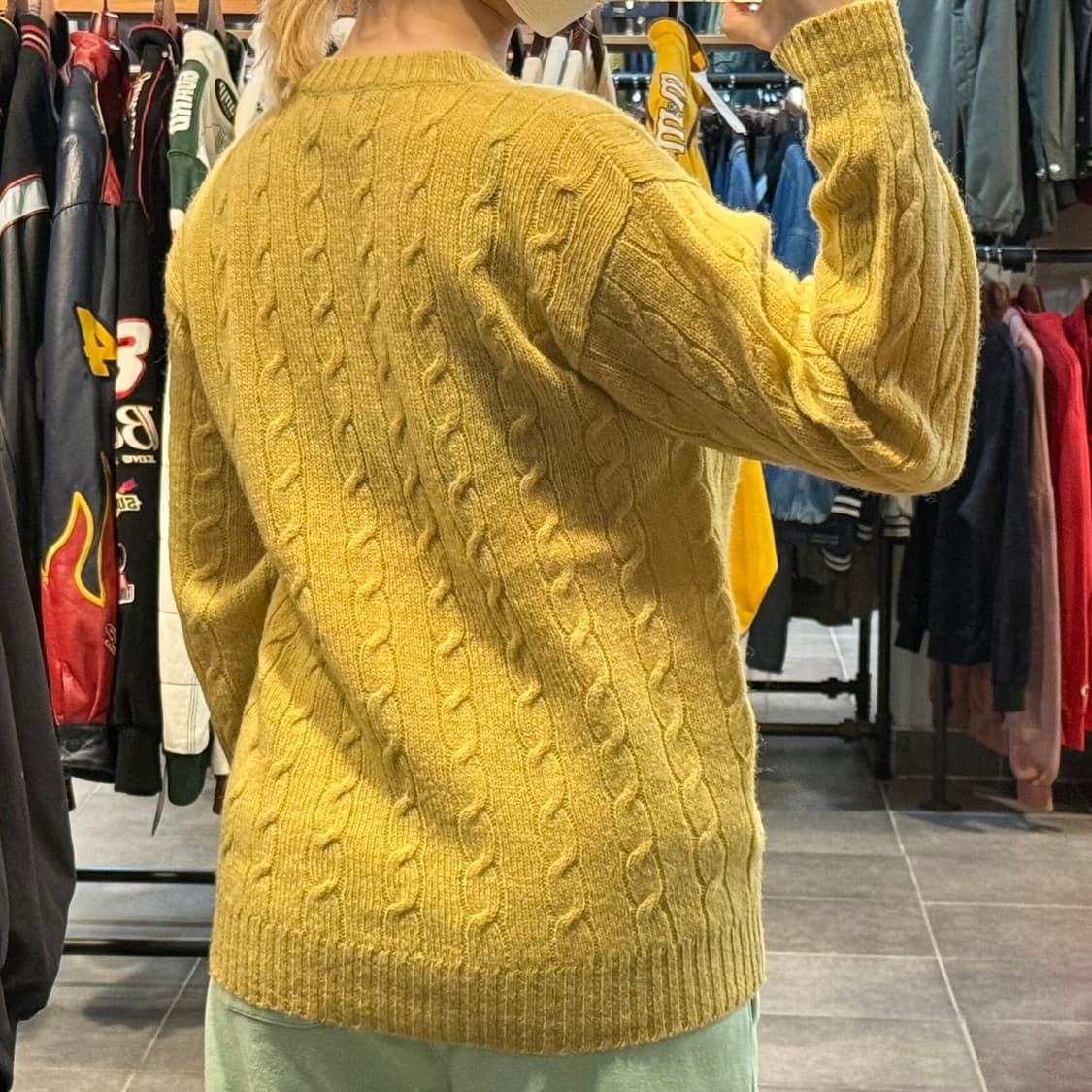[NO.9] 폴로 옐로우 케이블 니트 상품이미지5