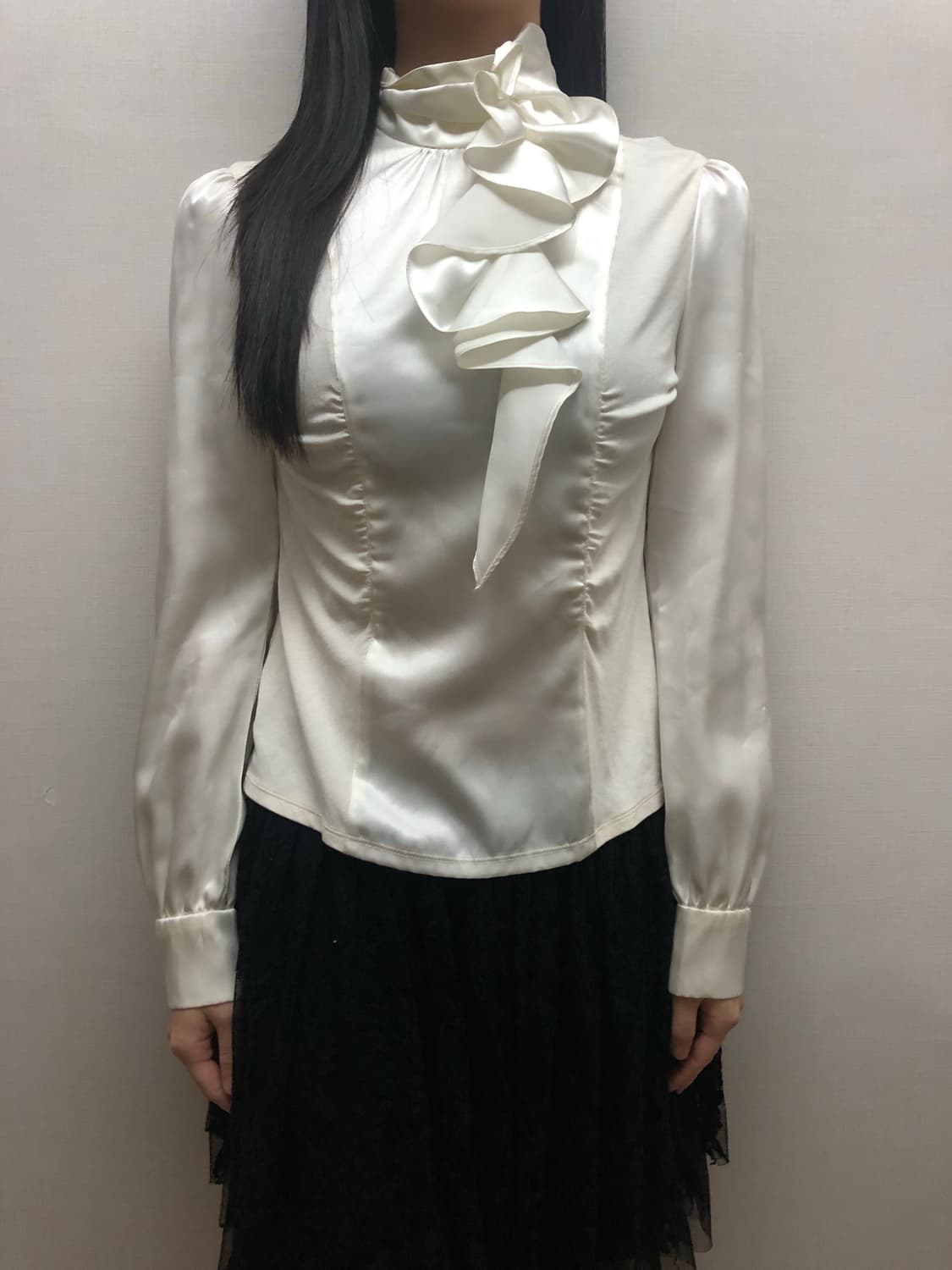 빈티지 화이트 러플 블라우스 상품이미지6