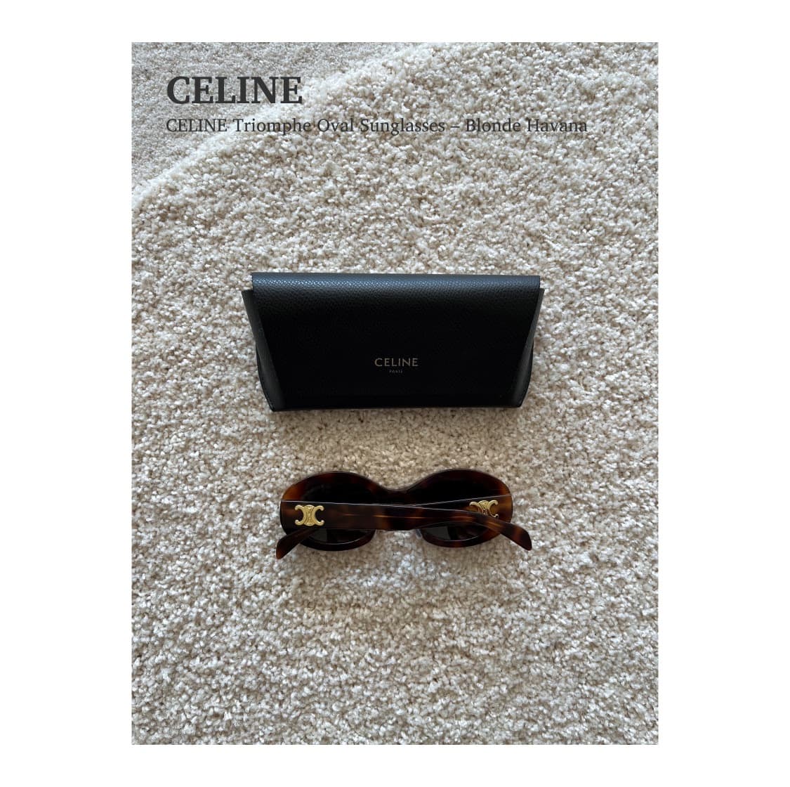 셀린느 Triomphe Oval Blonde Havana 상품이미지1