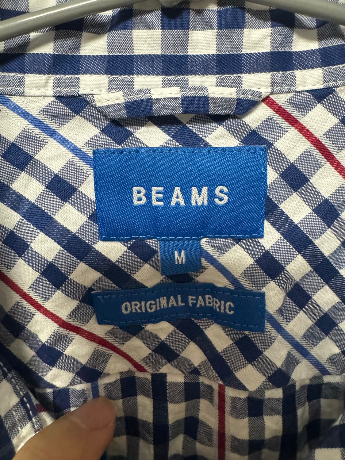 빔즈 BEAMS 블루 체크 셔츠 상품이미지2