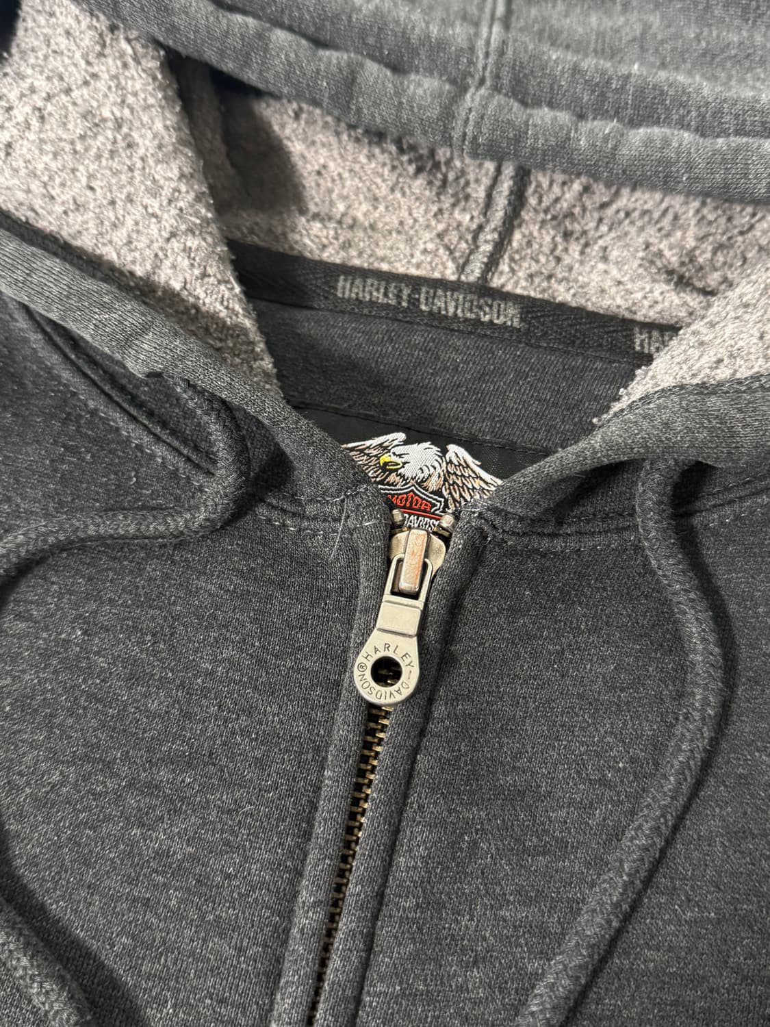 할리데이비슨 00‘s 오버핏 스컬헤드 스웻 후드집업 상품이미지5