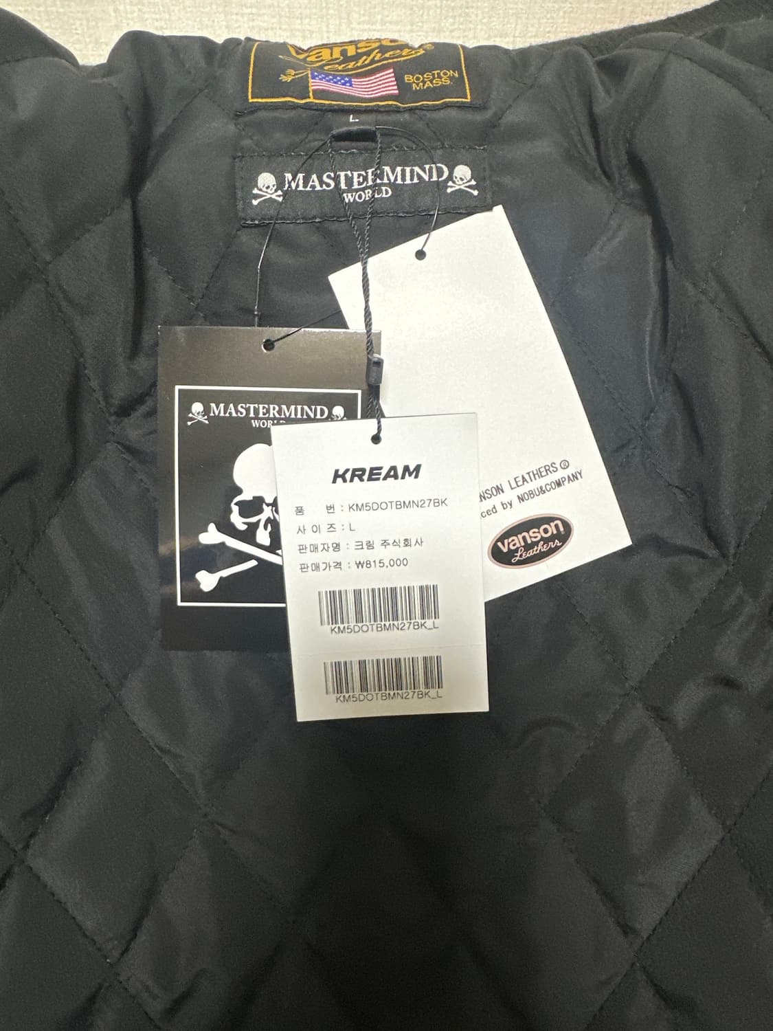 마스터마인드 X 밴스 블루종 블랙 25FW 상품이미지3