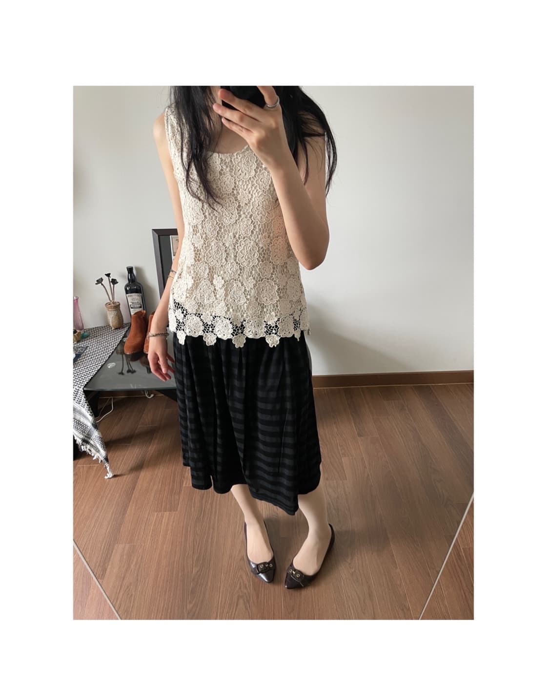 crochet flower sleeveless 상품이미지2
