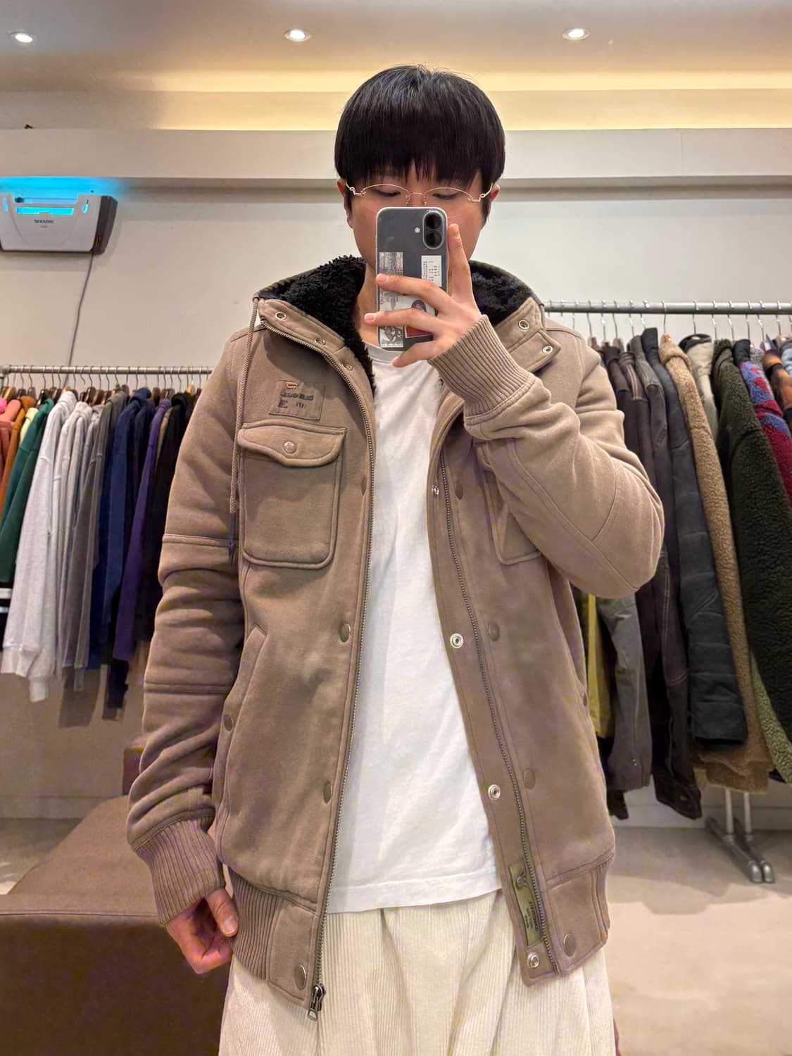 00s 디젤 양털 후드 집업 상품이미지7