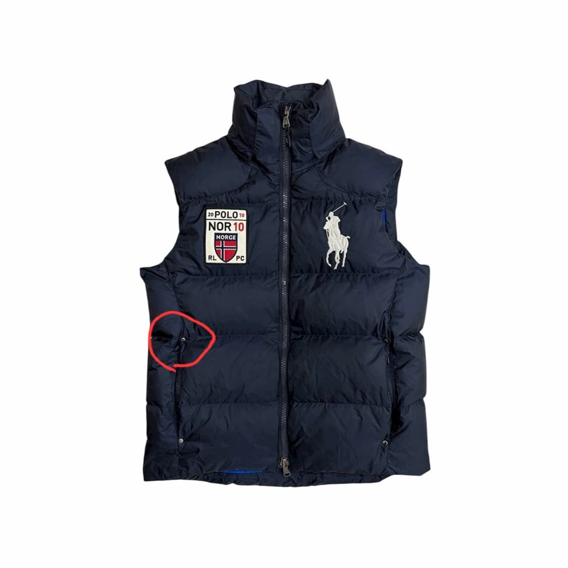 폴로 랄프로렌 치프키프 노르웨이 빅포니 네이비 패딩 조끼 베스트 s 상품이미지2
