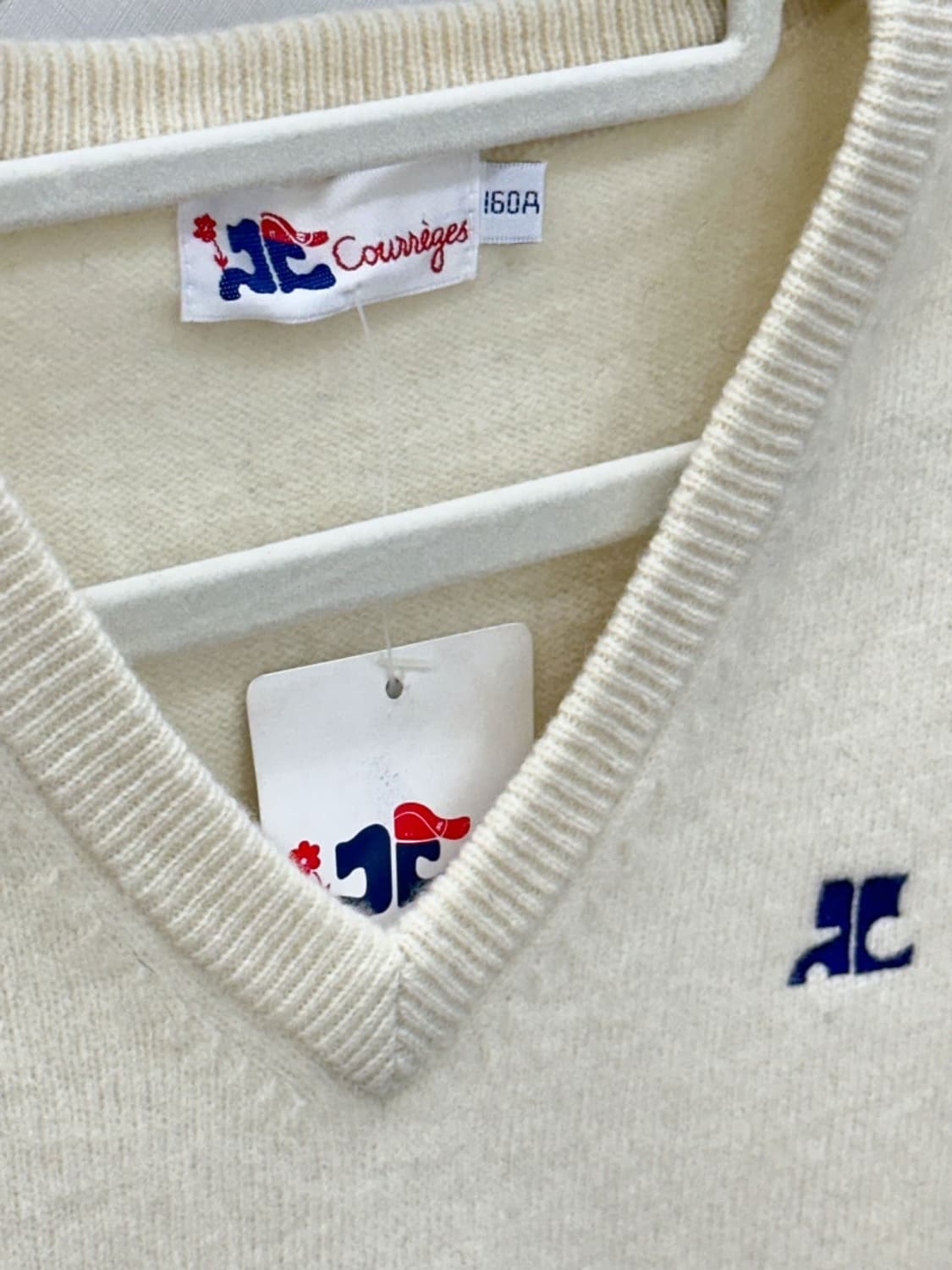 courreges / 꾸레쥬 아이보리 니트 베스트 상품이미지4