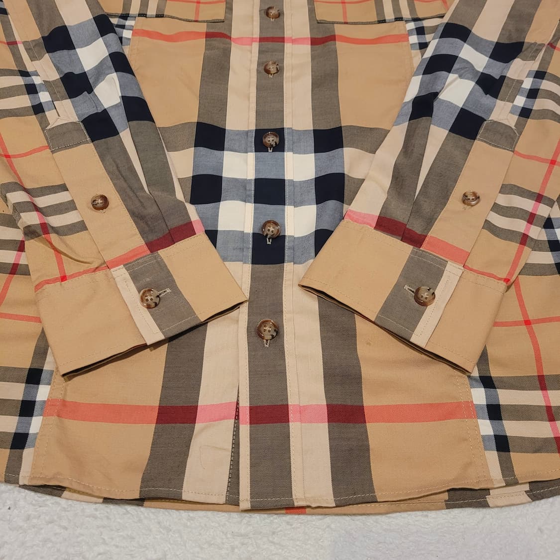 버버리 체크 스트레치 셔츠 12Y 상품이미지4