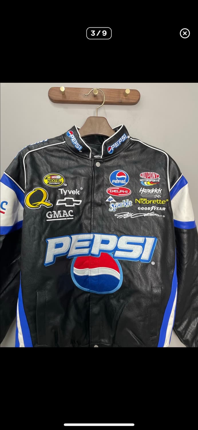 펩시 레이싱 자수패치 블랙 레더자켓 A3397 상품이미지3