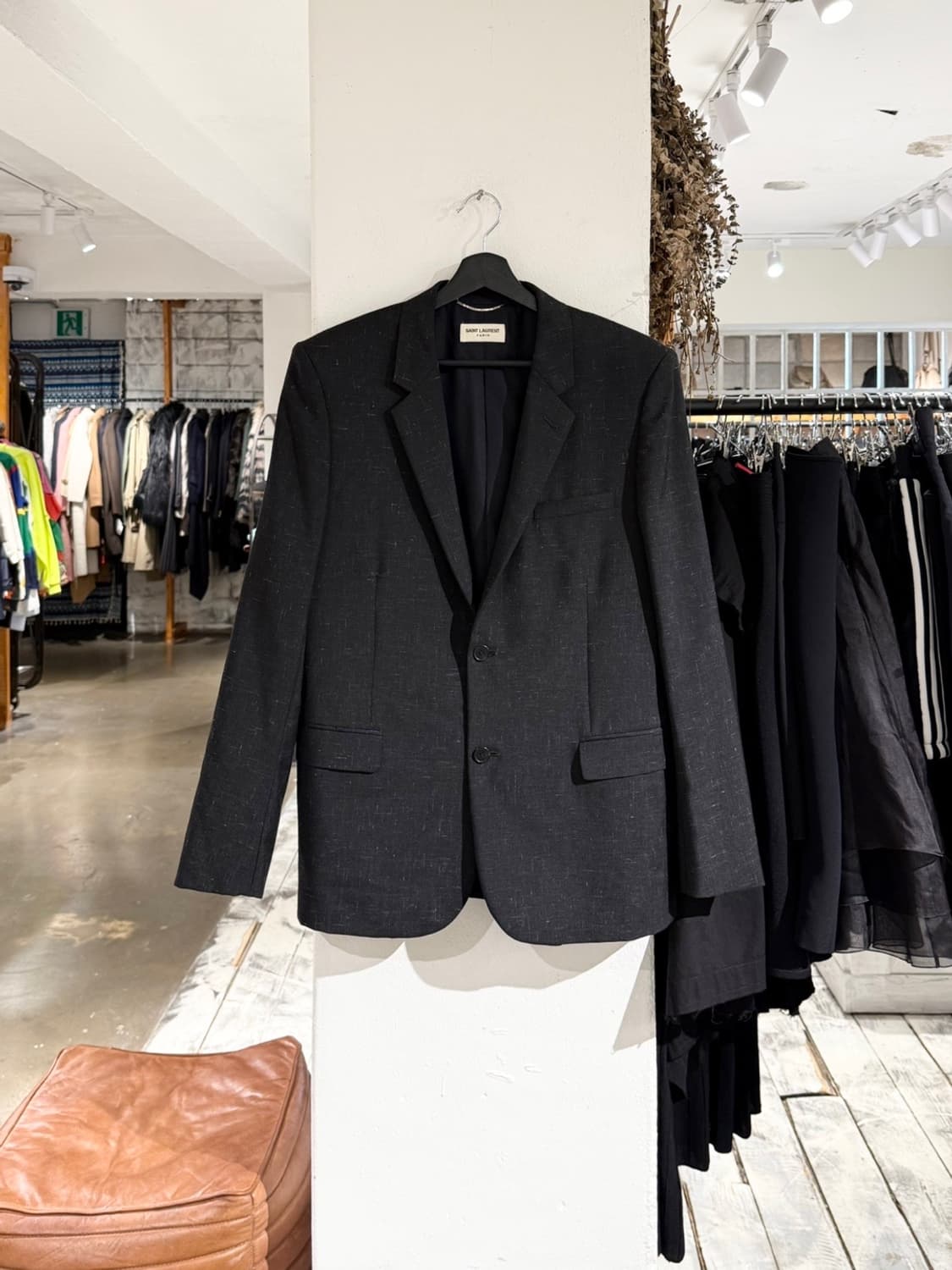 생로랑 차콜 울 블렌드 블레이저 자켓 상품이미지1