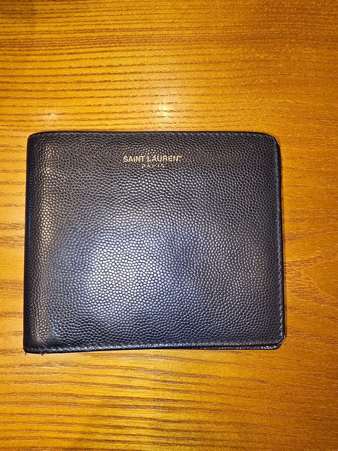 생로랑 블랙 레더 반지갑 상품이미지1