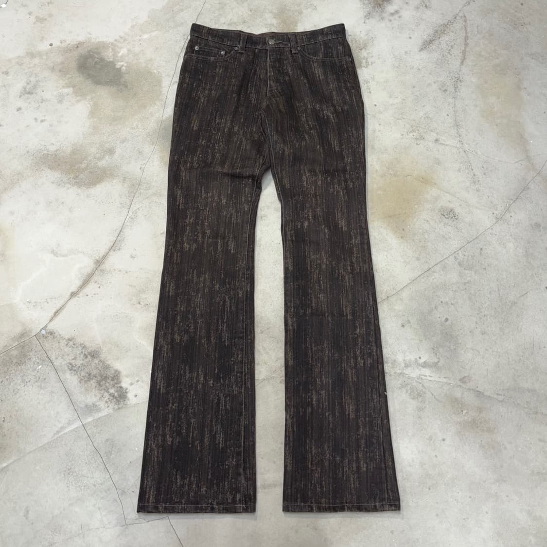 [L] 00‘s Tornado Mart Coated Flare Denim 상품이미지1