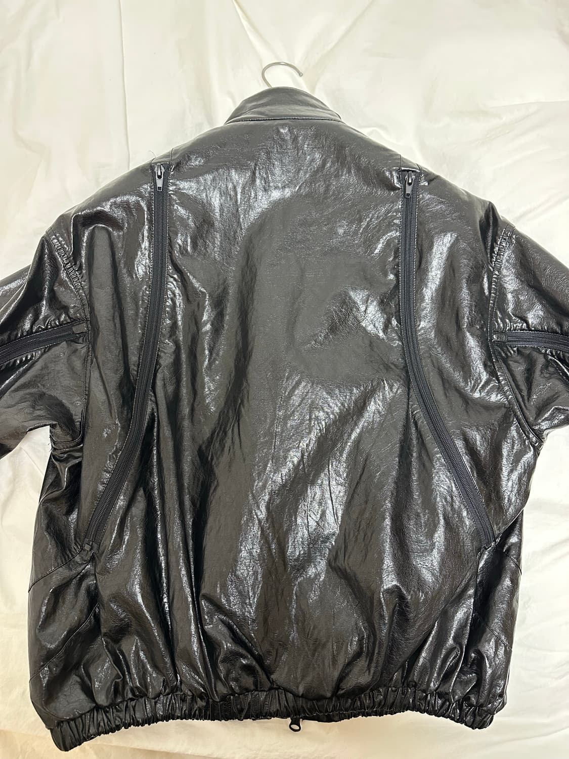 쿠어(coor) 멀티 집업 레더 블루종 블랙 M 상품이미지5