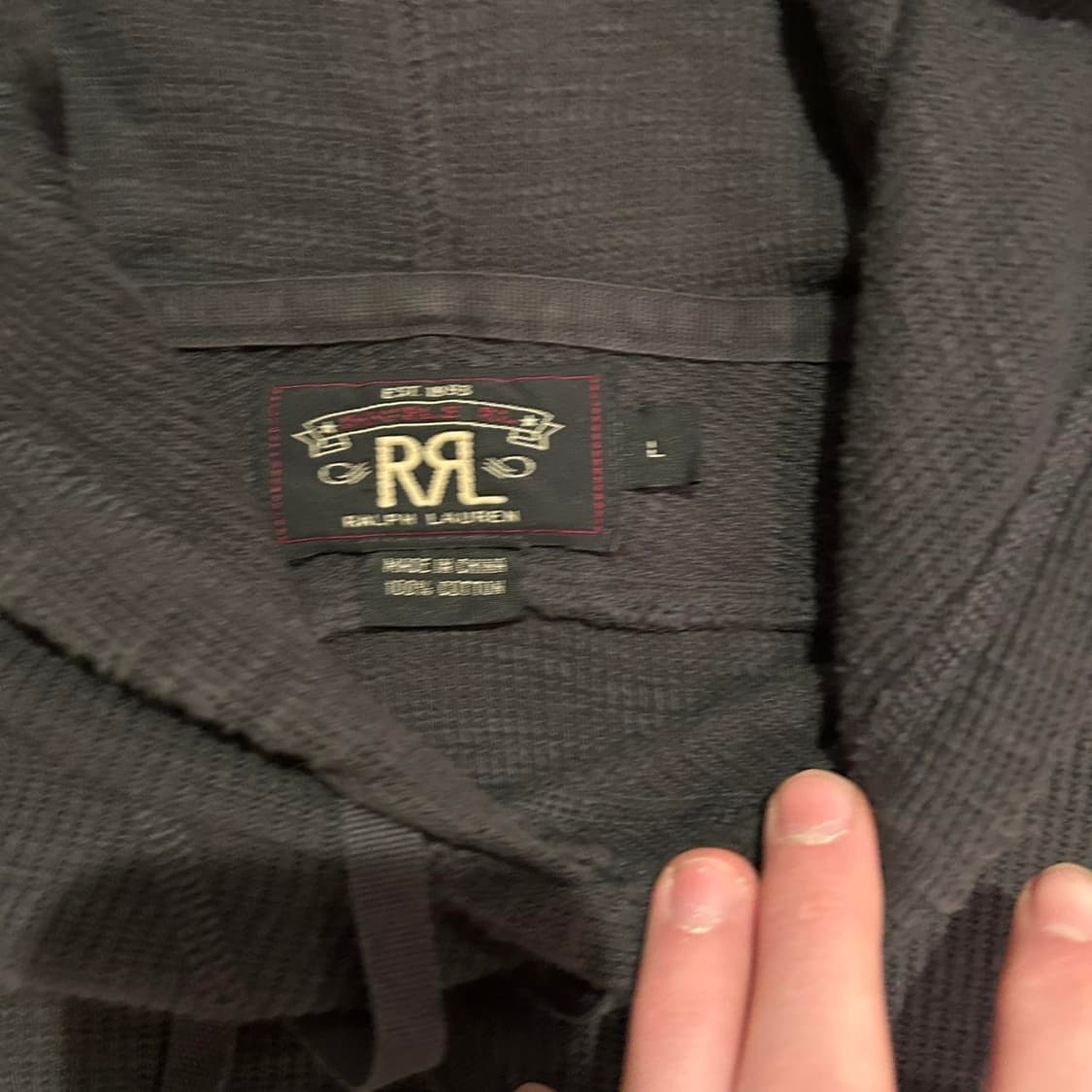 RRL 더블알엘 와플 니트 후디 상품이미지3