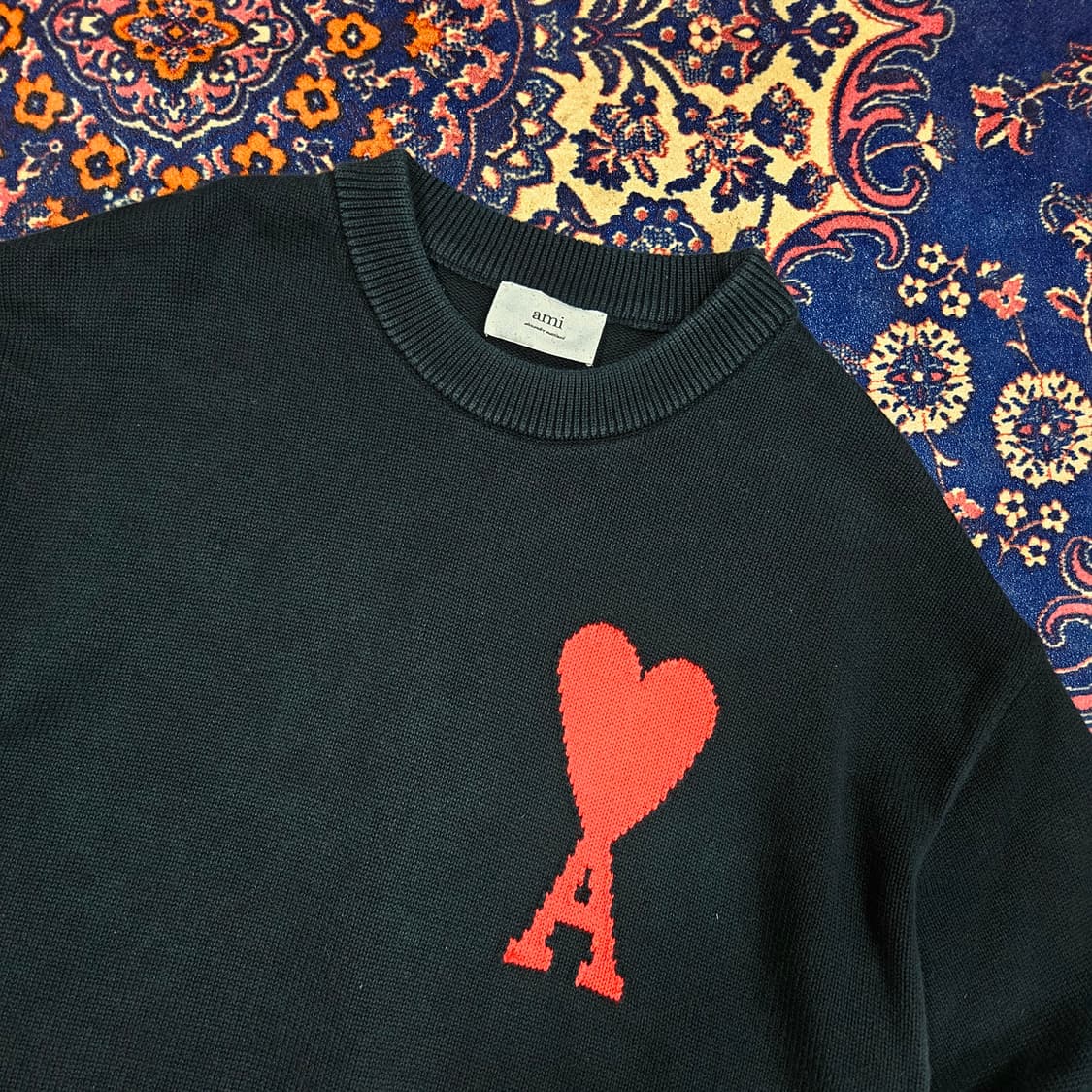 아미(AMI) 22ss 빅 하트 로고 루즈핏 스웨터 L size 상품이미지3
