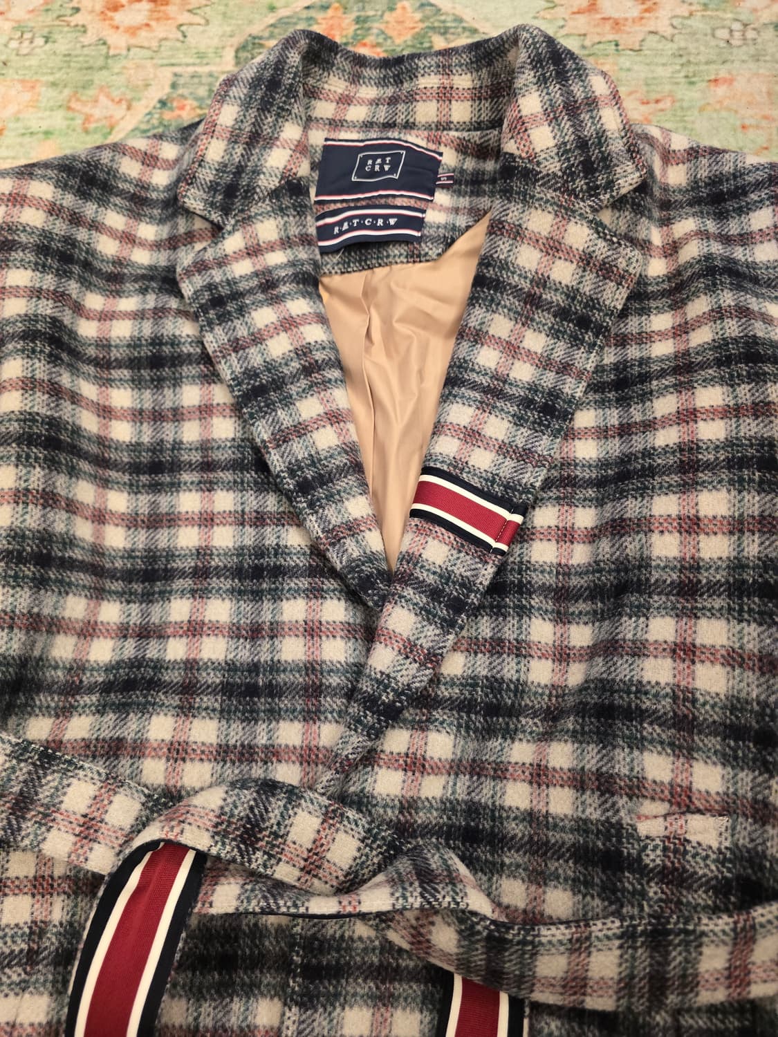 로맨틱 크라운(Romantic Crown)체크 울코트 상품이미지3