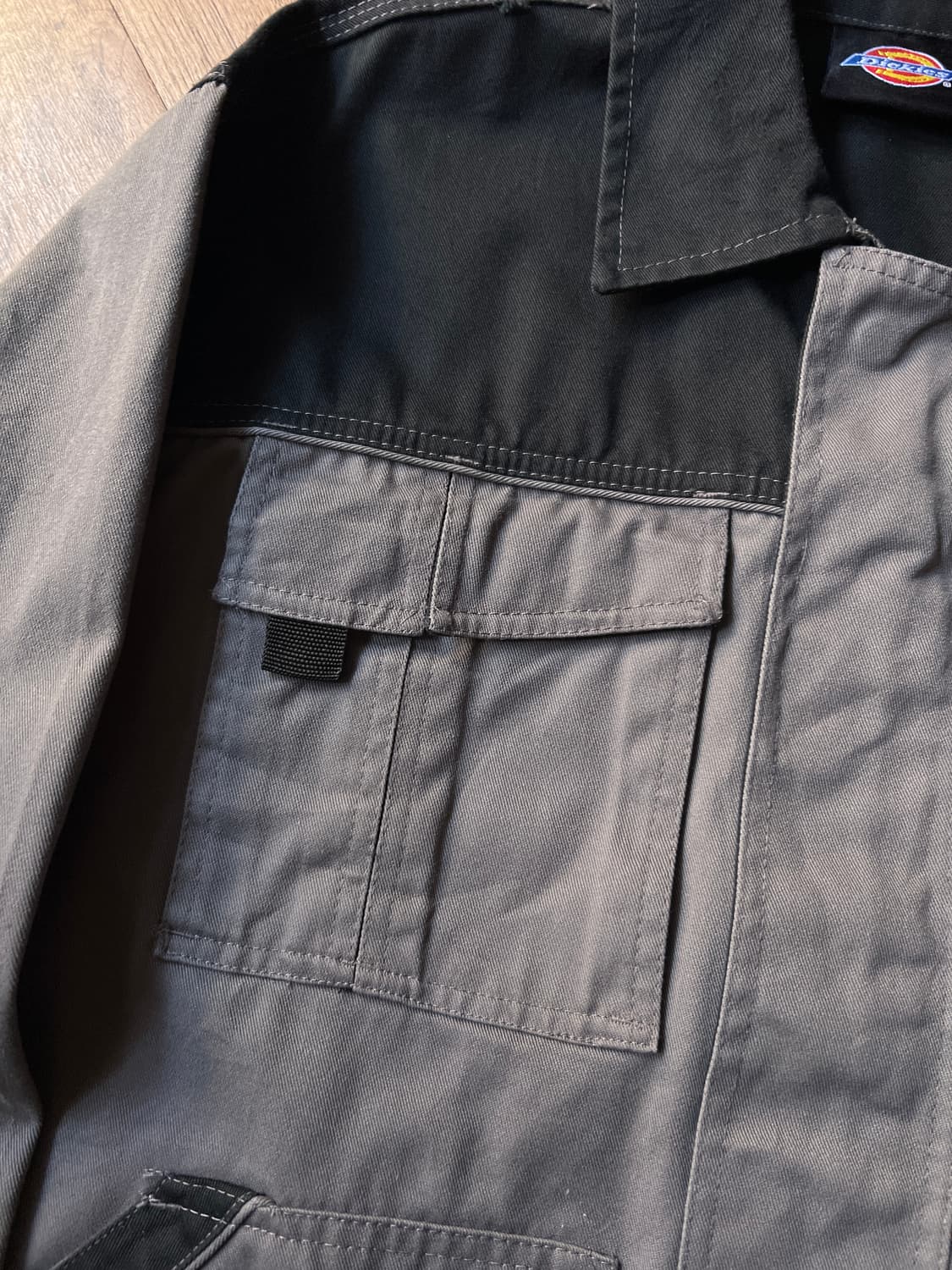 [L]디키즈 USA 빈티지 페인팅 그레이 투톤 워크 자켓 상품이미지3