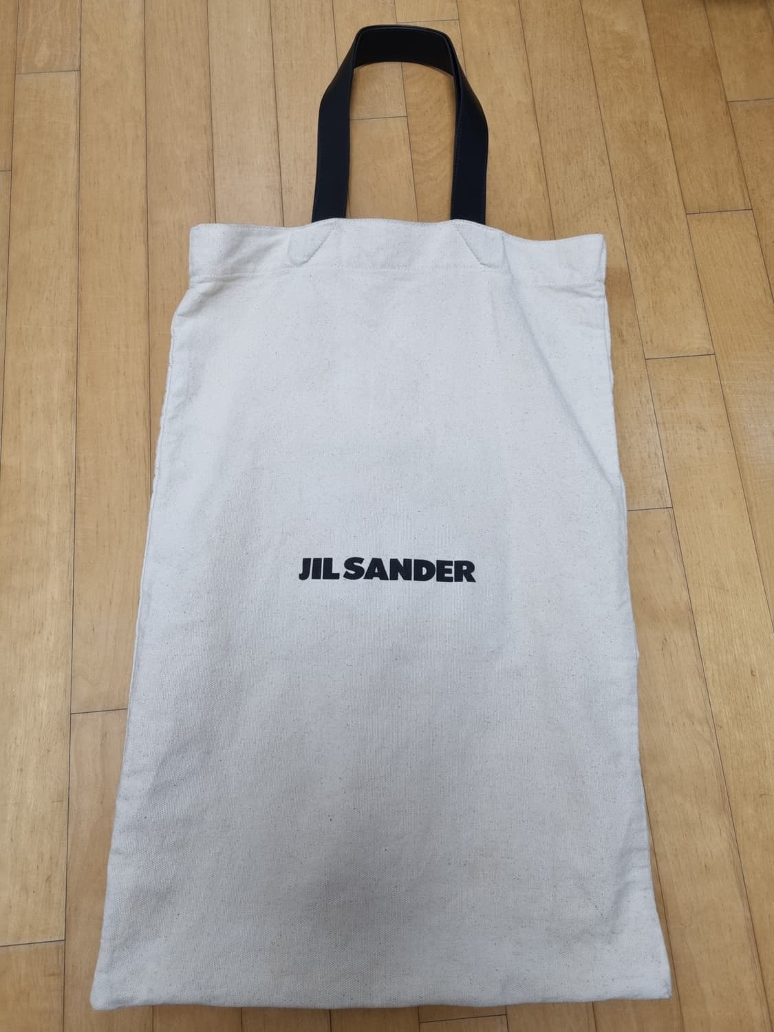 질샌더 로고 캔버스 토트백 베이지 상품이미지1