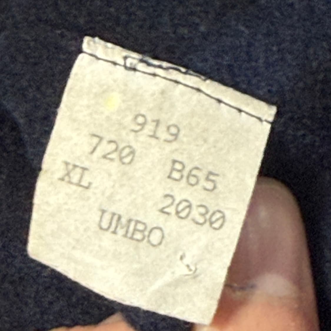 L 버버리 네이비 체크 울 코트 상품이미지5