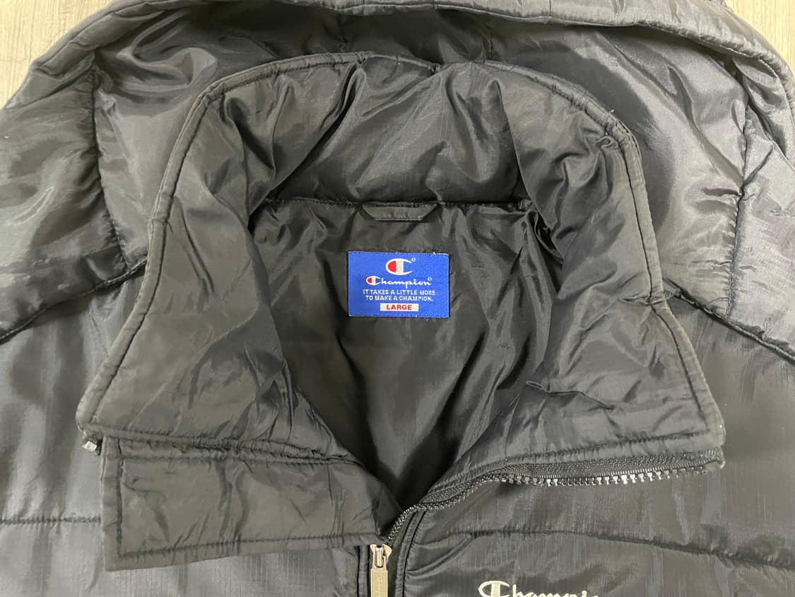 105) 90's 챔피온 재팬 립스톤 후드 미드패딩(RRL&LVC&폴로) 상품이미지4