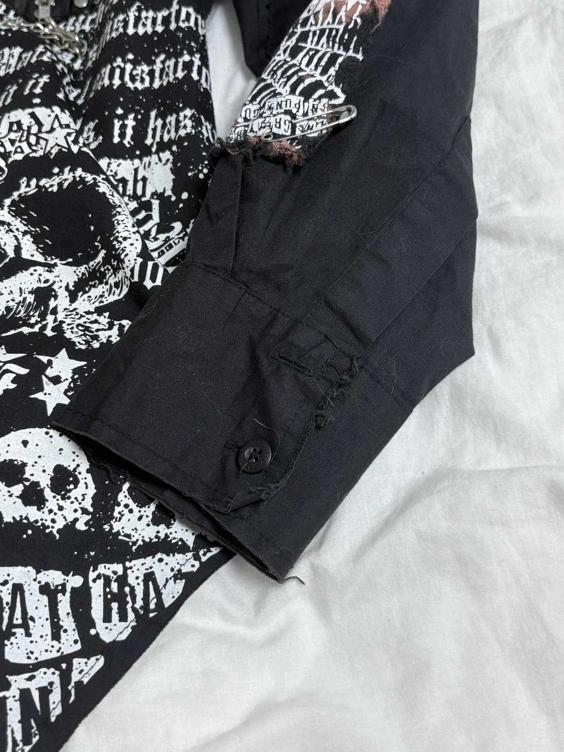 Madpunk 매드펑크 십자가 체인 프린팅 셔츠 상품이미지3