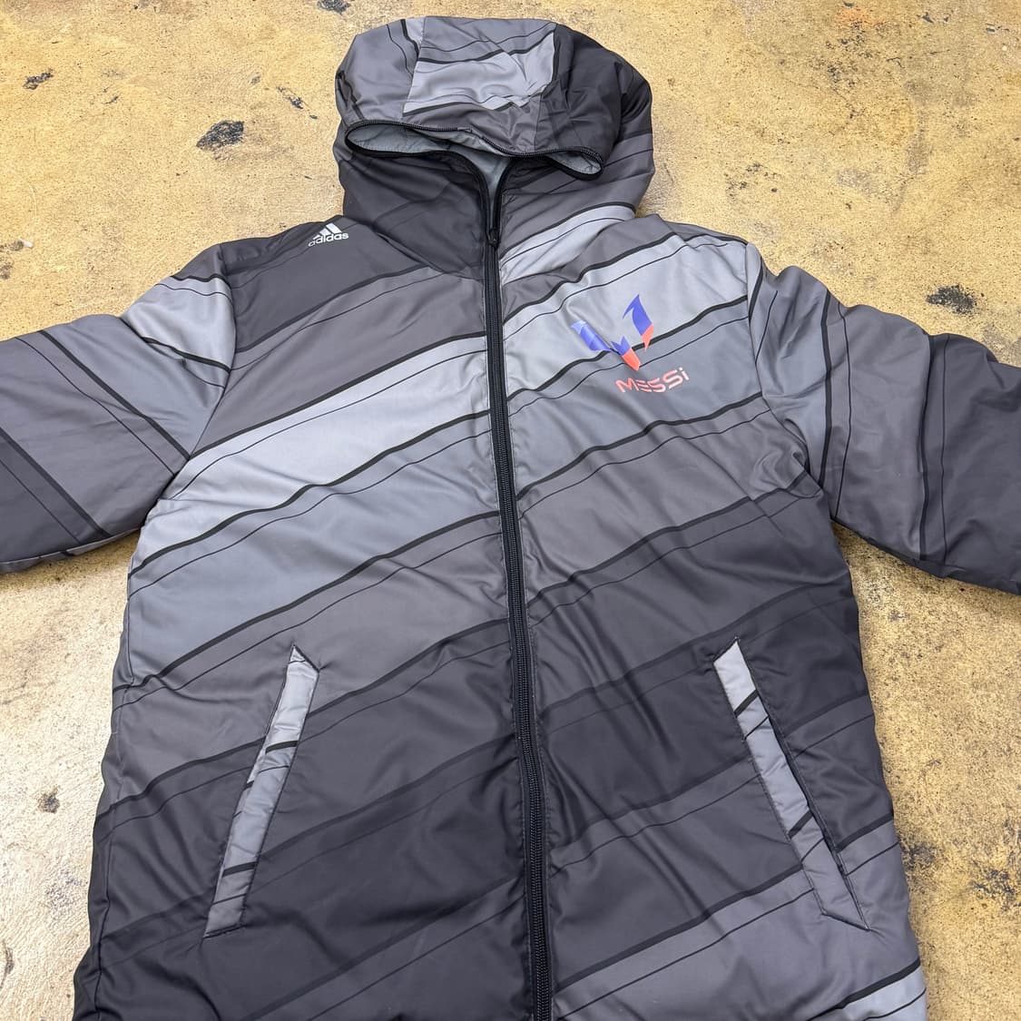 [정품/100] 아디다스 메시 경량 패딩 회색 양면 b15 상품이미지5