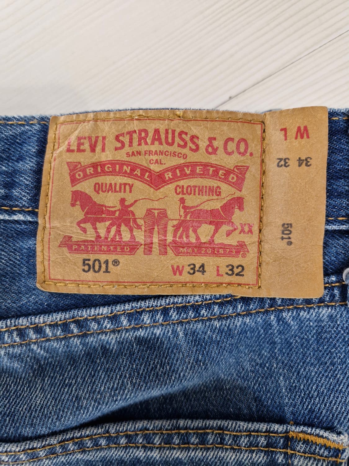 Levi's 리바이스 501 데미지 데님팬츠[34/32] 상품이미지5