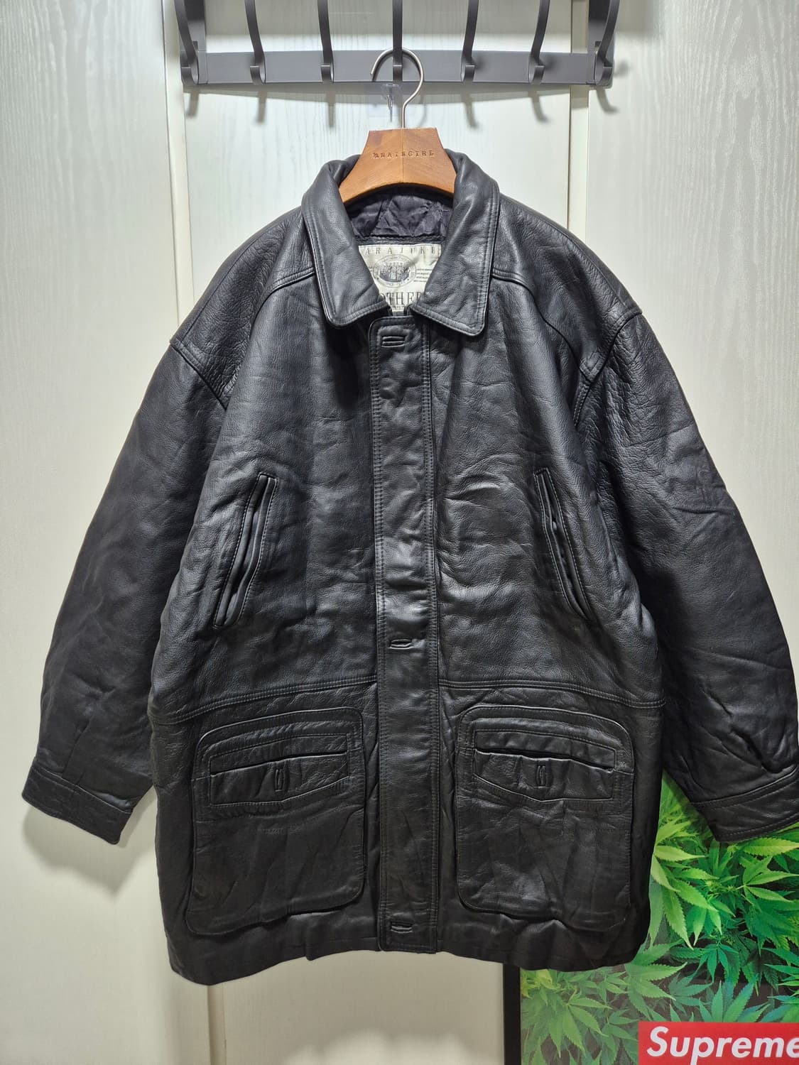 (세일)JPN빈티지. 소가죽 카코트 블랙 상품이미지1