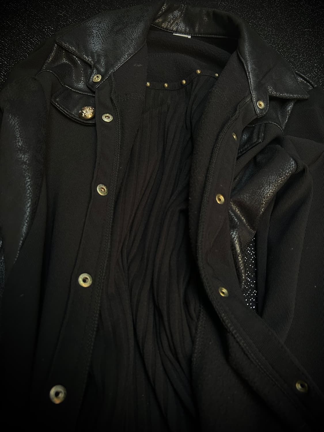 *rare design* 2000s 락시크 블랙 레이어드 자켓 상품이미지2