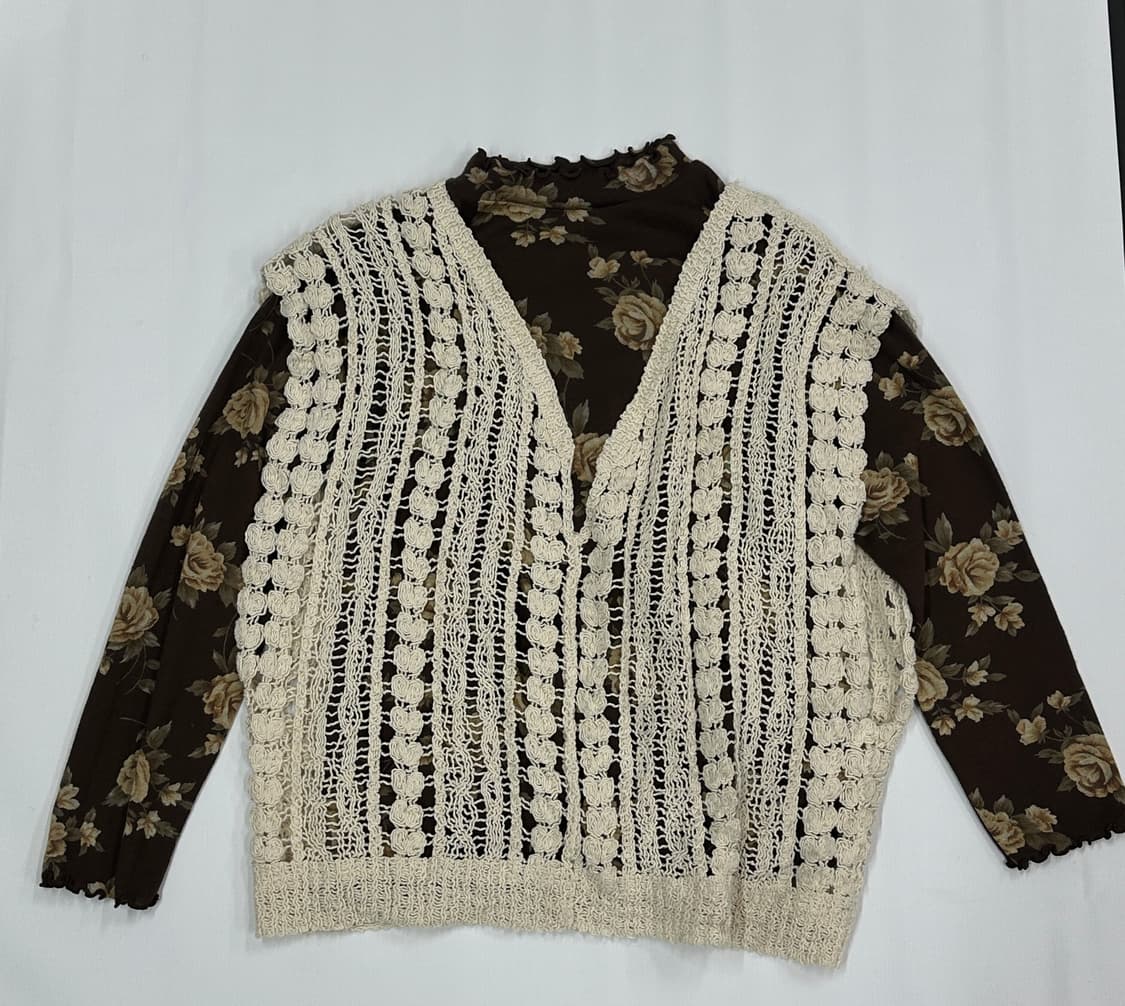 🪶하구미의 플라워 에스닉 코디세트🪶 조끼 니트 히피 보헤미안  상품이미지3