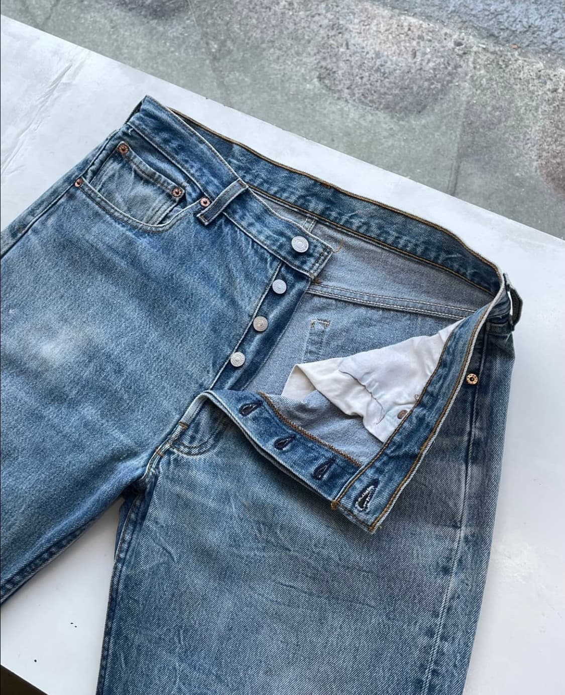 90s USA Levi's 501xx (555 Factory) 35x36 상품이미지3