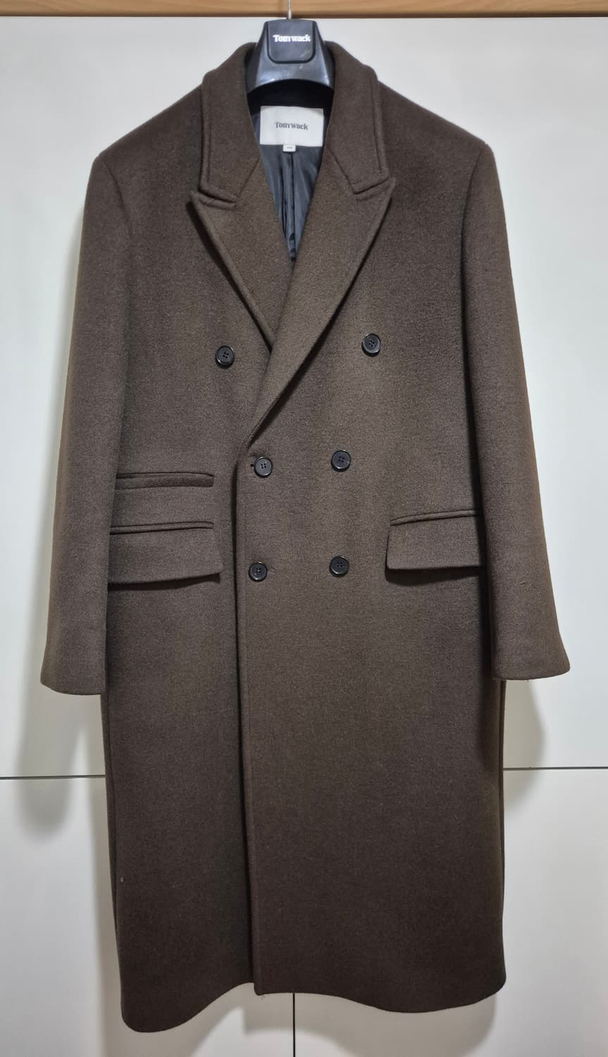 토니웩 더블 브레스티드 체스터필드 코트 다크브라운 L 상품이미지2