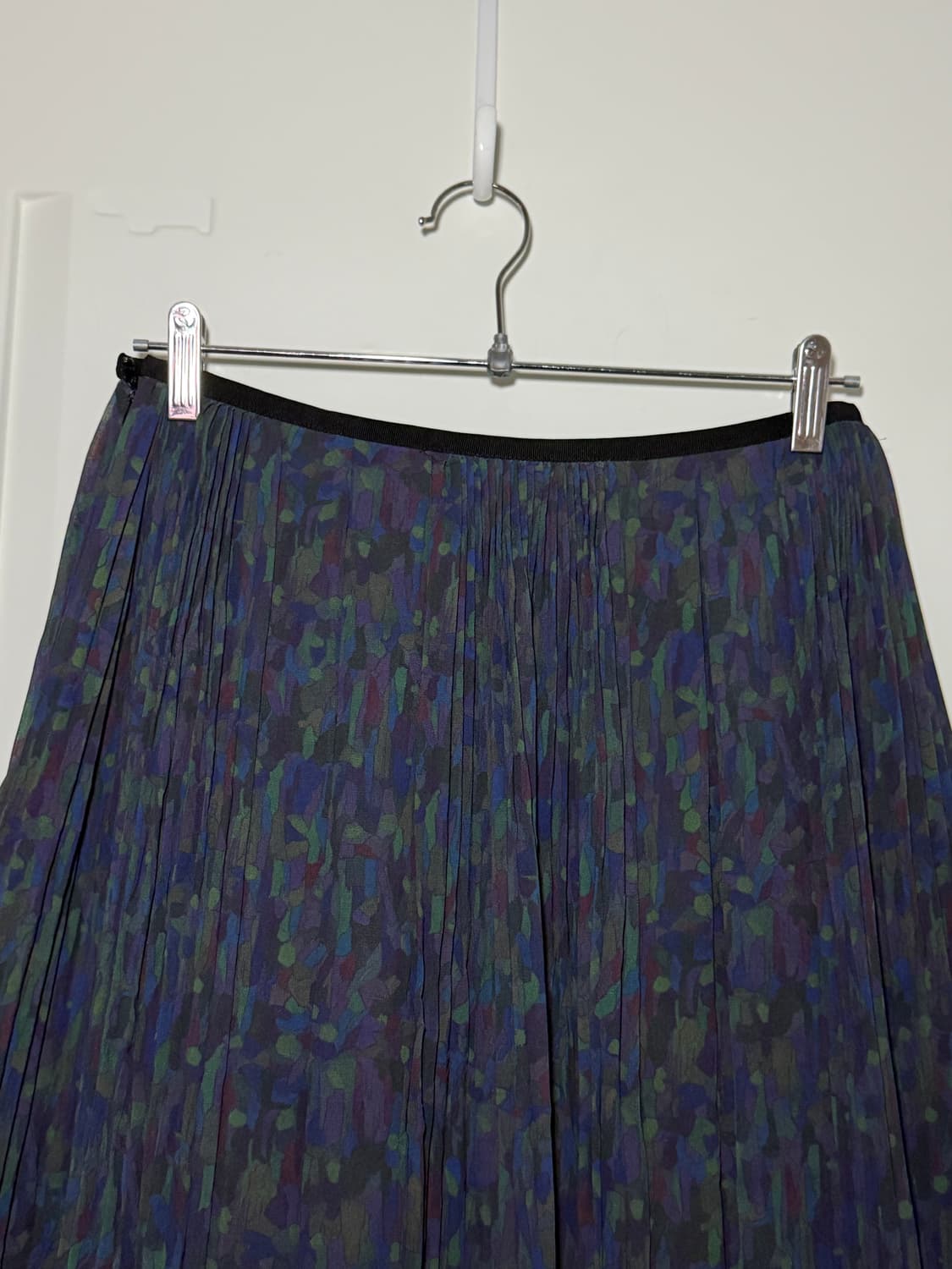 일본빈티지 블루그린 플리츠 스컽 상품이미지6