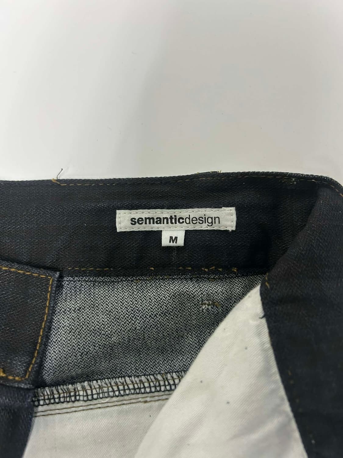 [M] 시멘틱 디자인 백 짚 부츠컷 플레어진 데님 팬츠 상품이미지3