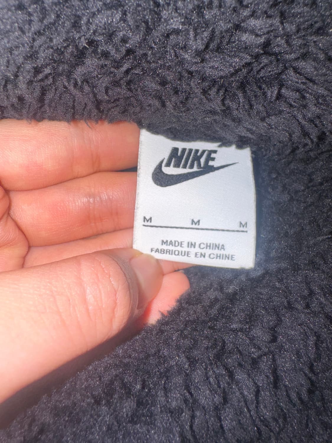 나이키 플리스 자켓 M 검정 상품이미지3