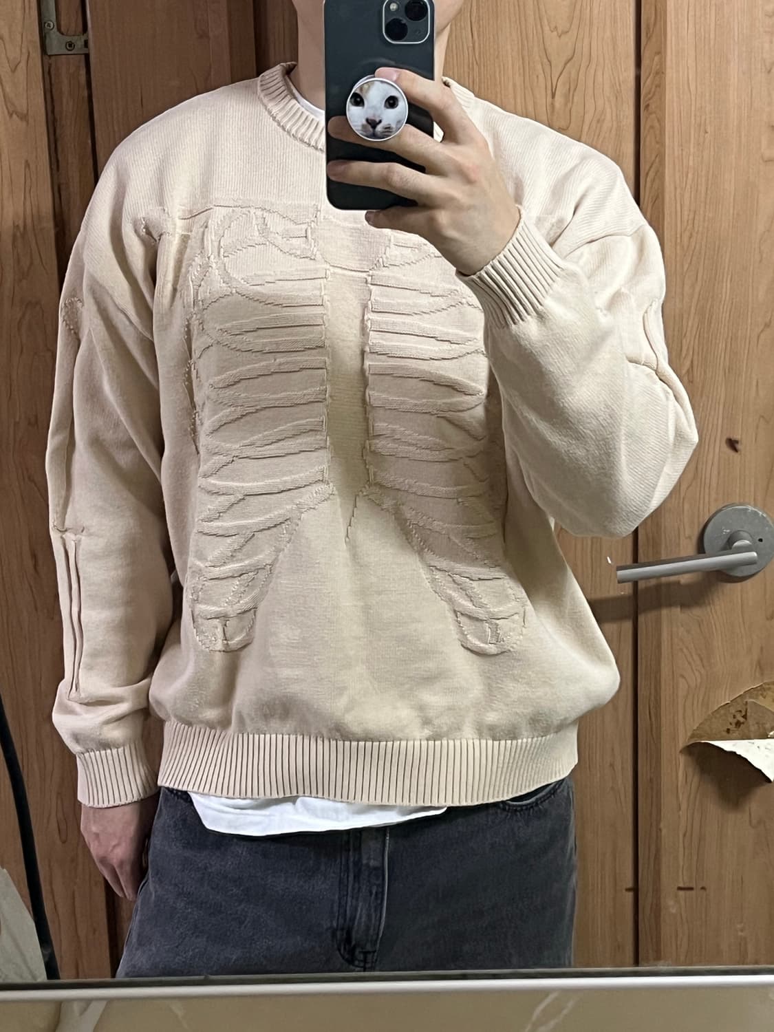 퍼킹어썸 스켈레톤 본 니트 상품이미지2