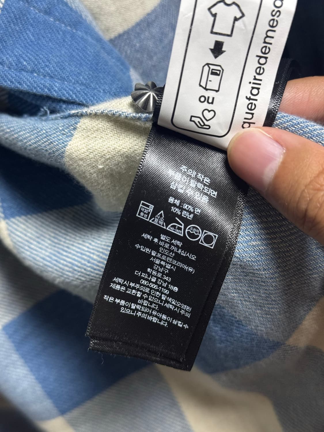 [M] RRL 슬림핏 플래드 트윌 웨스턴 셔츠 상품이미지2