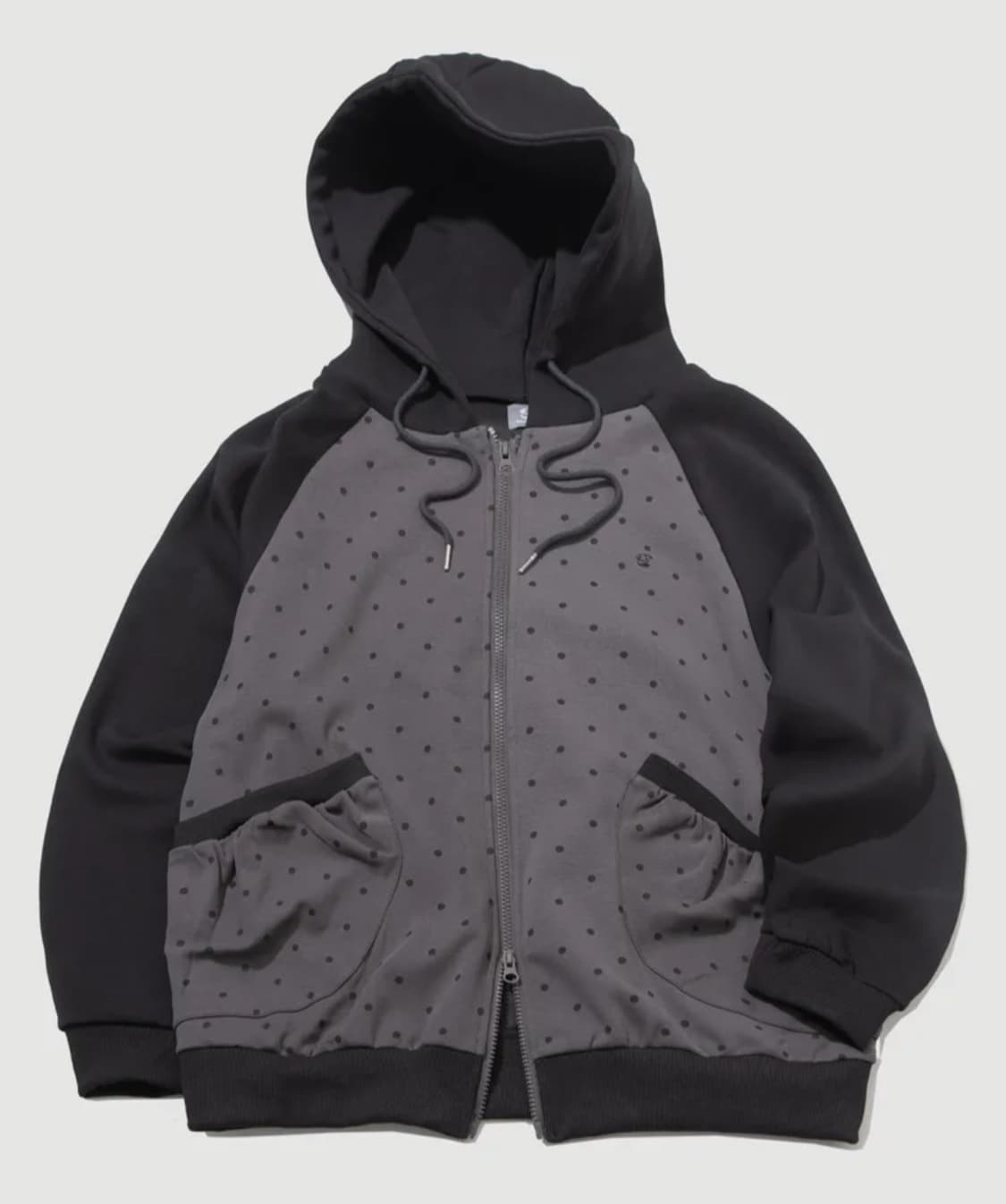 썸플레이스 도트 패턴 심볼 로고 나그랑 배색 후드집업 상품이미지2