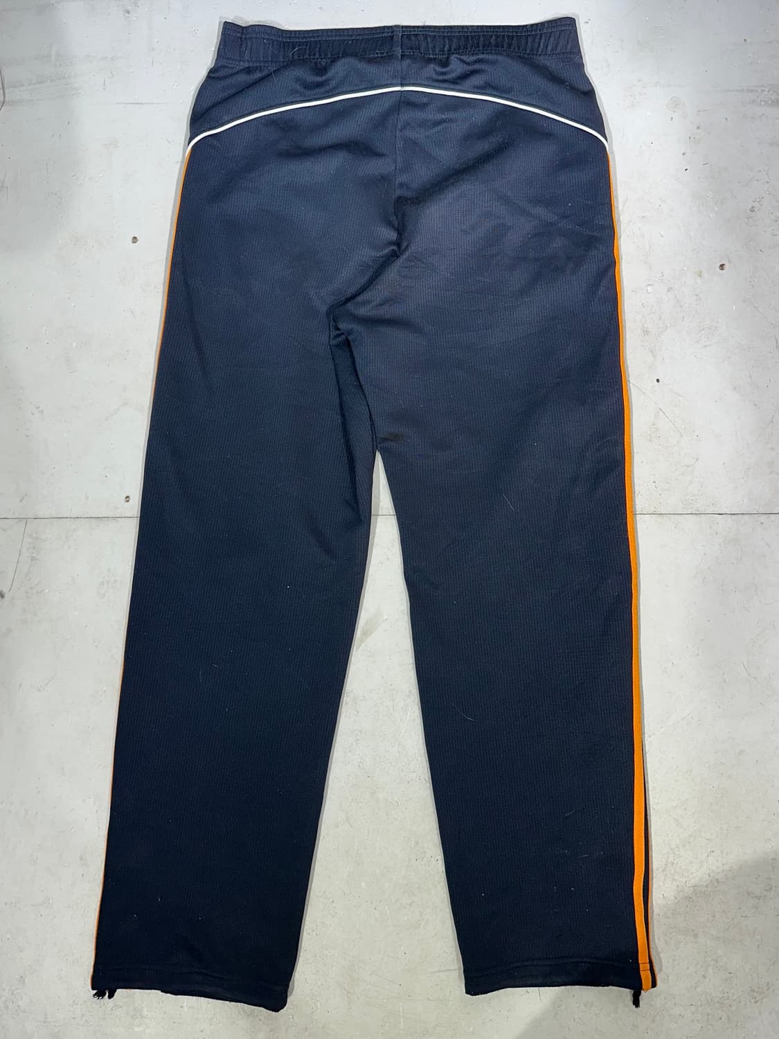 아디다스 네이비 와이드 오렌지 삼선 스몰 로고 추리닝 트레이닝 팬츠 M 상품이미지5