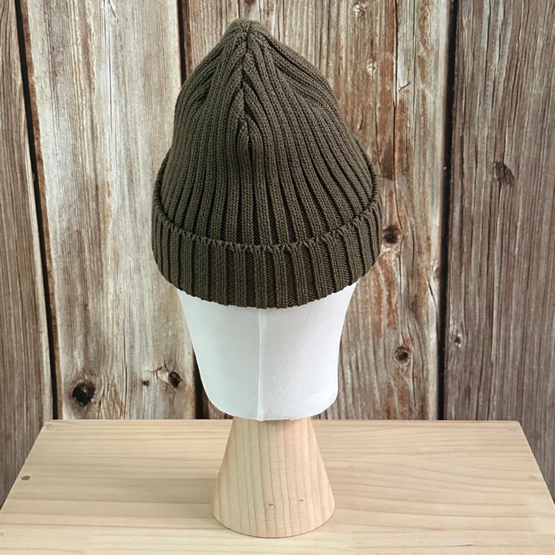 키지마타카유키 코튼 골지 비니 올리브 색상 상품이미지5