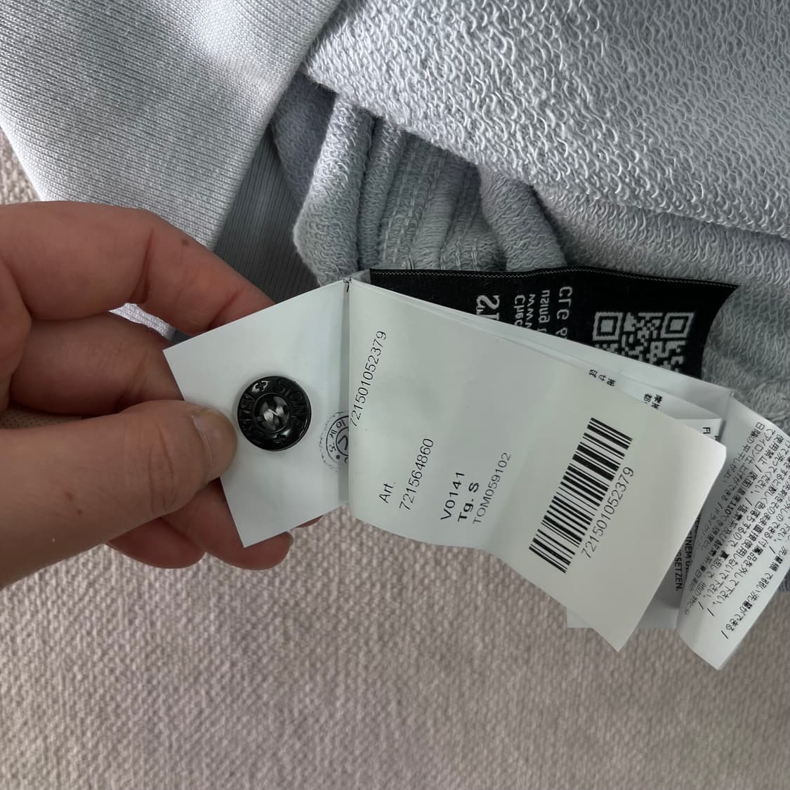 95 스톤아일랜드 22SS 그레이 블루 후드집업 상품이미지10