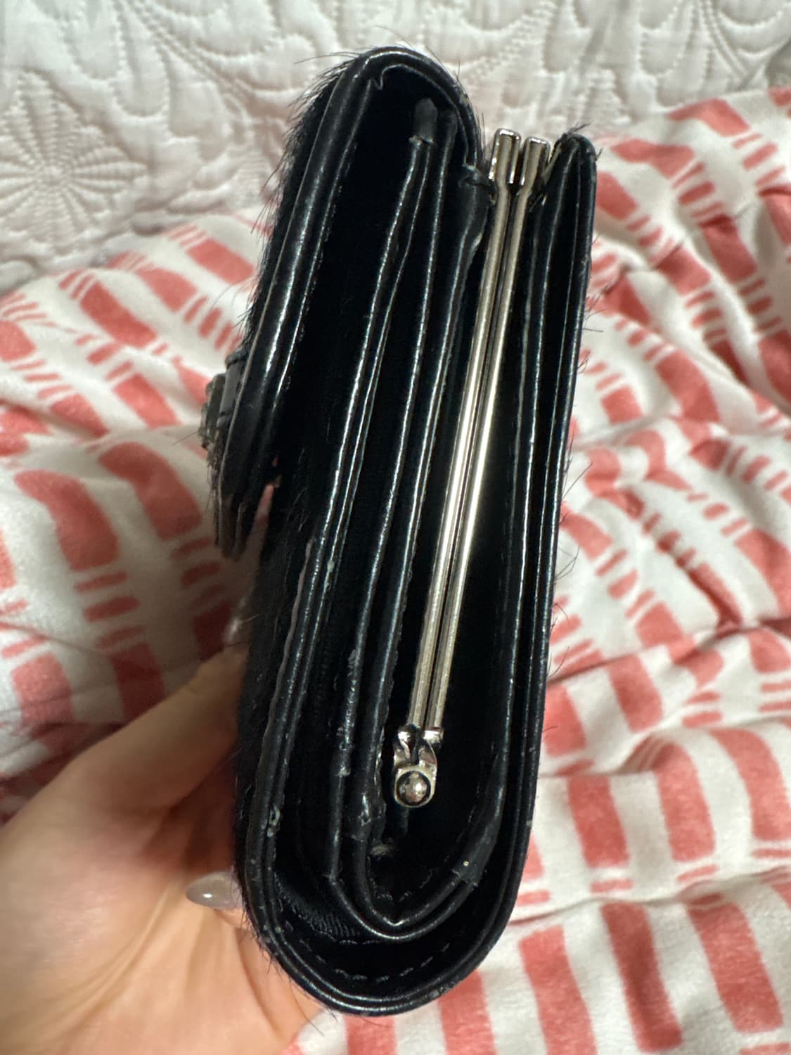 Pinky&Dianne 핑키앤다이안 블랙 송치 큐빅 반지갑 갸루 상품이미지8