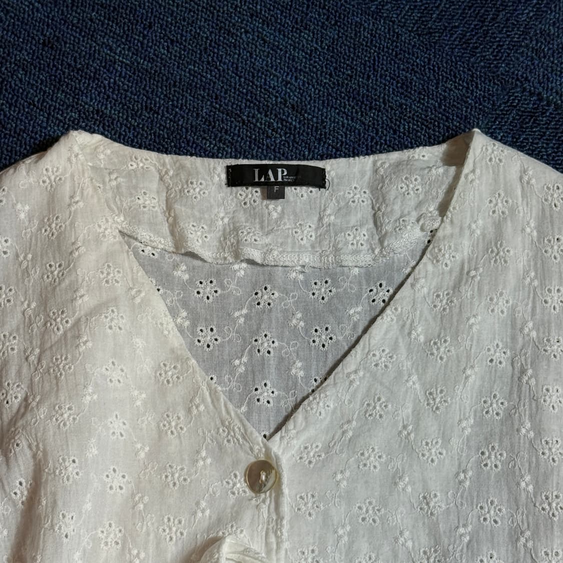 빈티지 화이트 버튼 원피스 상품이미지4