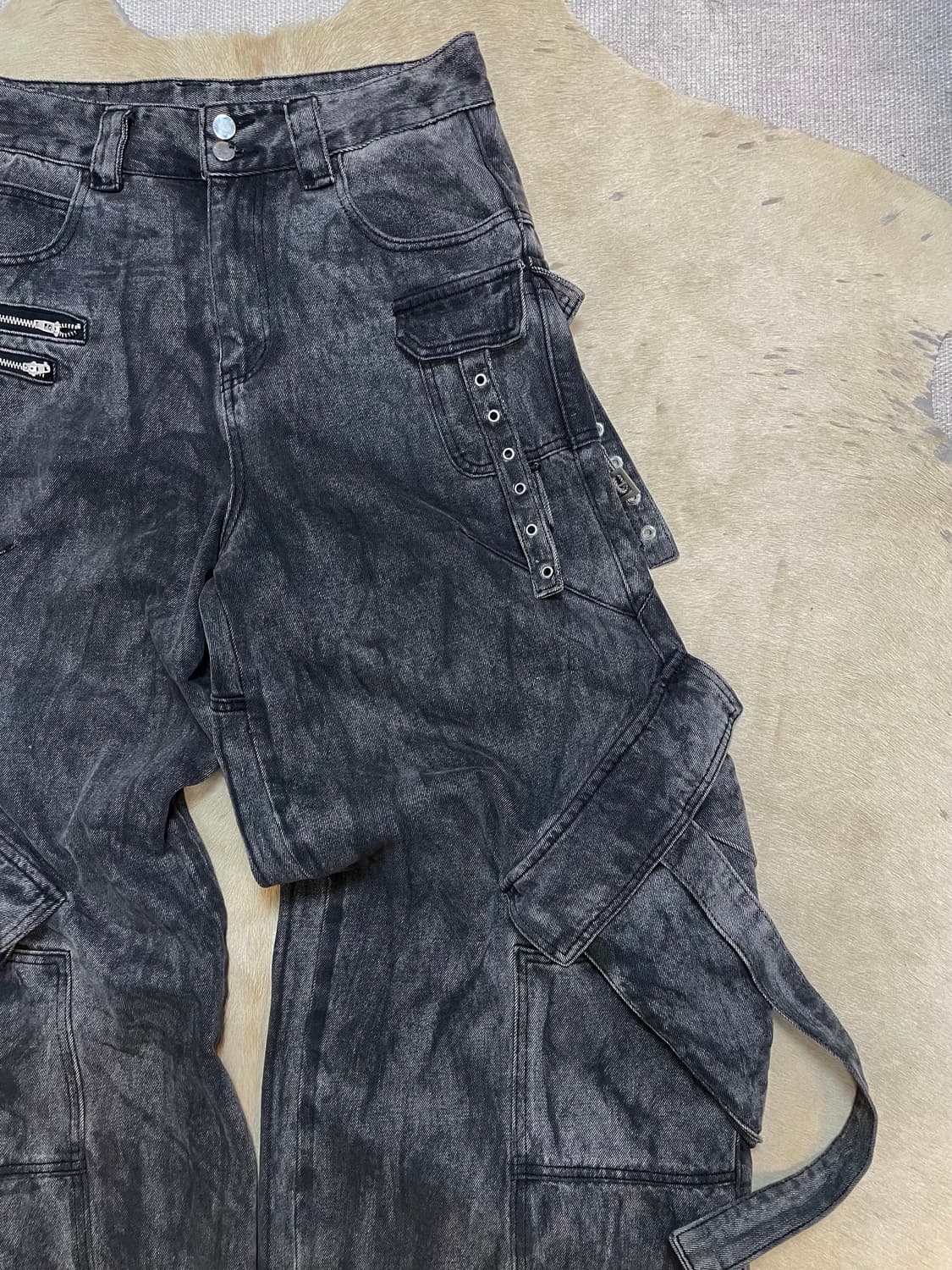 발렌맛 멀티포켓 와이드카고팬츠 상품이미지2