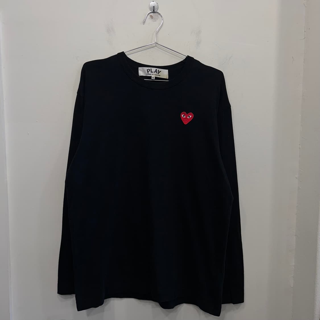 꼼데가르쏭 시그니처 레드하트 코튼 롱슬리브 상품이미지2