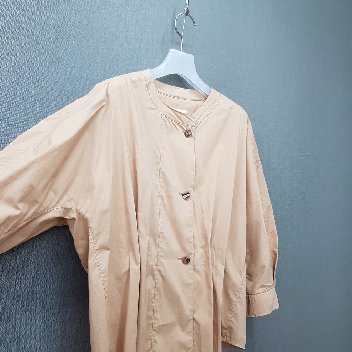 한섬 SJSJ 노카라 코튼 혼방 셔츠 82-94-160사이즈 상품이미지3