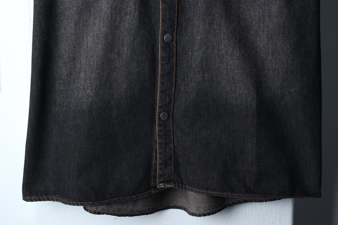 (L-2XL) 트릴리온 반팔 카라 티셔츠 셔츠 남방 데님 청-H32752 상품이미지4