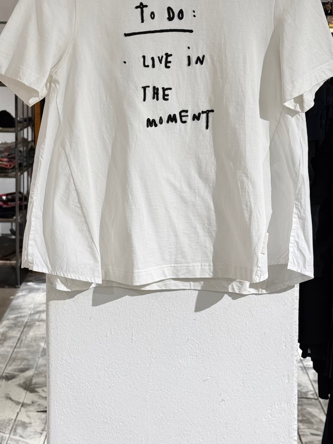 몽클레어 화이트 레터링 패널 하프 티셔츠 상품이미지3