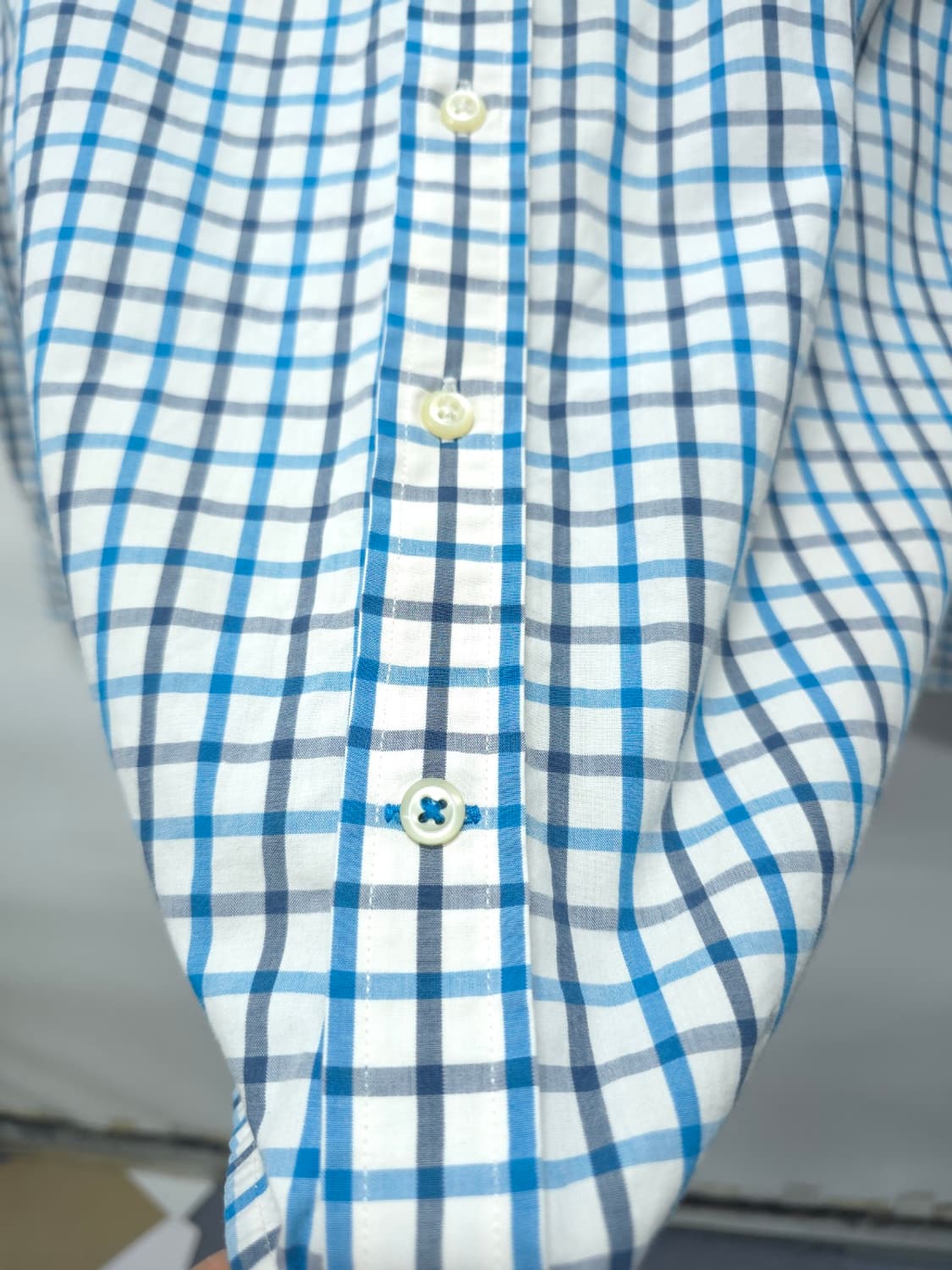 타미힐피거 블루 체크 커스텀핏 셔츠(105) 상품이미지7