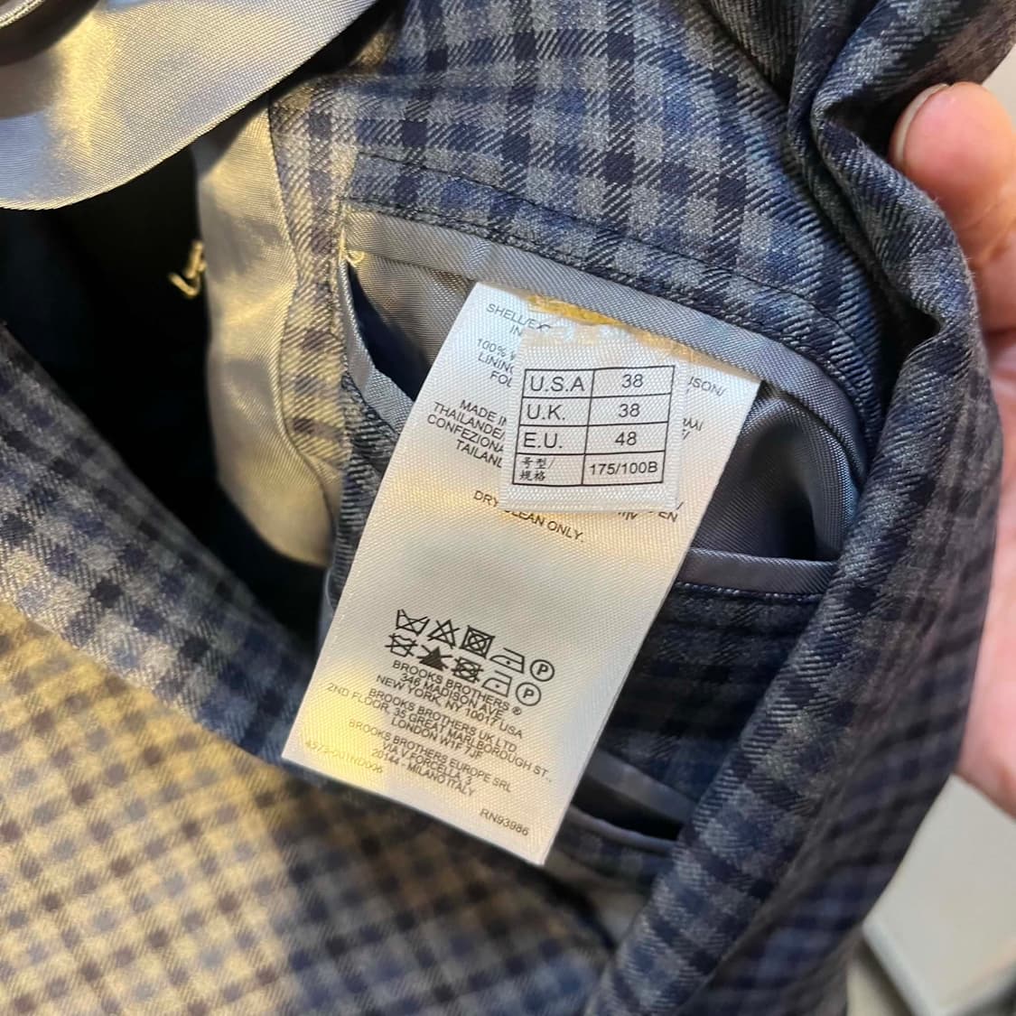 브룩스 브라더스 리젠트 핏 울 체크 자켓 상품이미지4